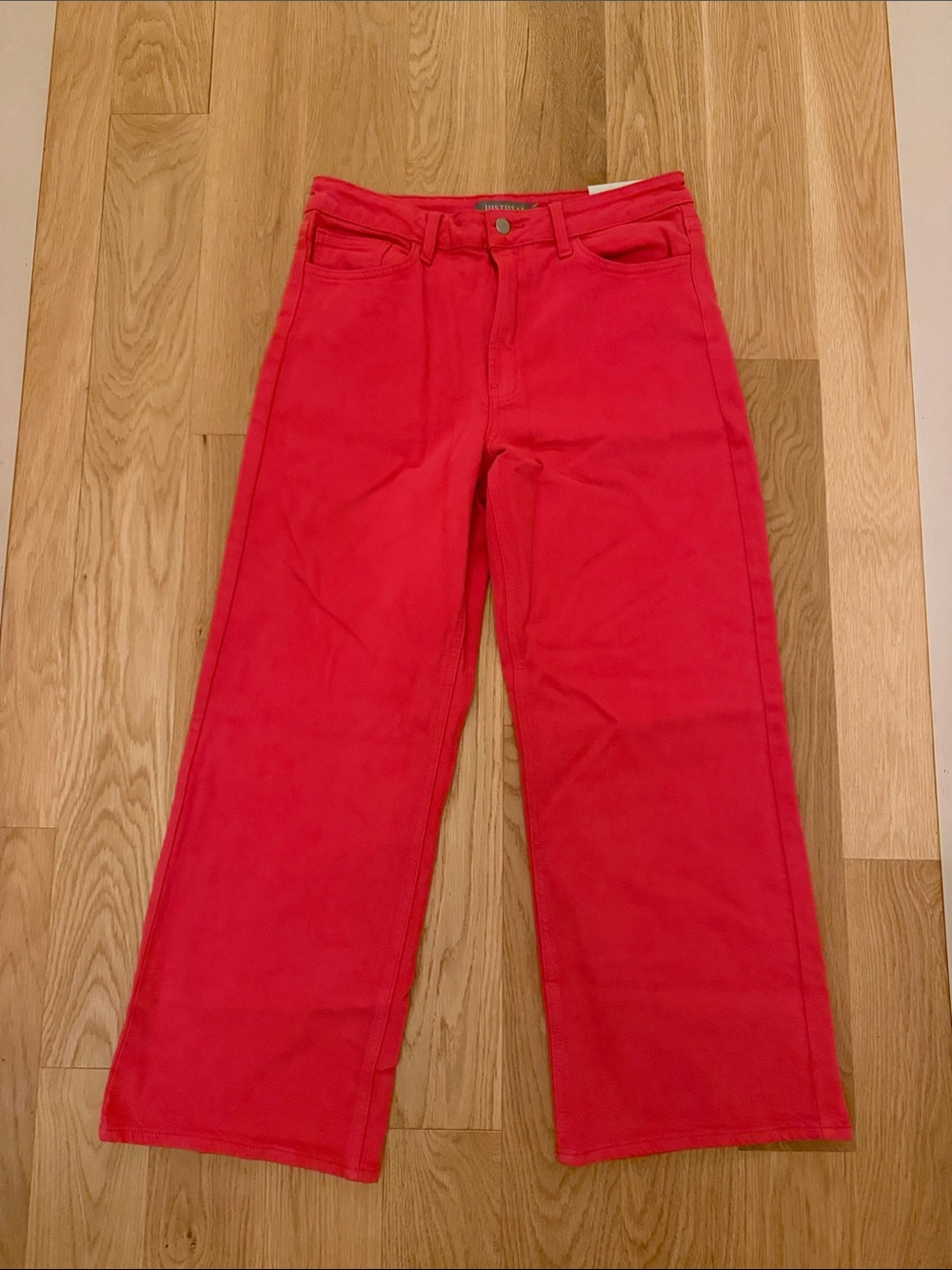 JS Boutique Wide-Leg Jeans in Bright Red
